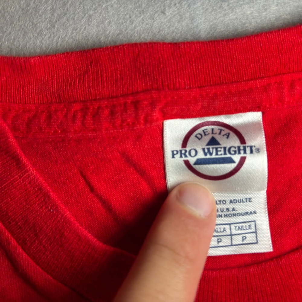 Delta Pro Weight Chi O Sorority Graphic T-Shirt Adult Small Red 2008 - Picture 7 of 16
